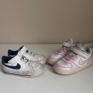Nike Kids Sneakers - White and Pink Duo